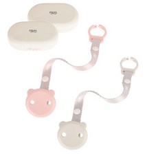 티지엠 국산 곰돌이 노리개 홀더 2종 + 케이스 랜덤 2종 세트, Coral pink + light gray, 1개