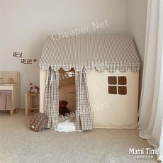 키즈 텐트 실내 놀이터 인형의집 작은성 플레이하우스 인디언 어린이집, 래티스 텐트, 1개