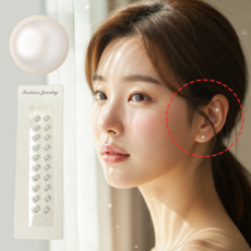 후니데일리 쥬얼리 귀지압패치 화이트 진주_L(4.0mm)_20pcs, 화이트진주, 1개