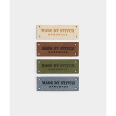 패션스타트 MADE BY STITCH 스웨이드 라벨 4종 세트, 멀티, 1개