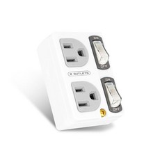 聖岡 日式D型三面插(小三通) 轉換接頭 電源轉接頭 L型90度轉向貼壁 15A 可接地 3轉2, 1個, TNT-830S