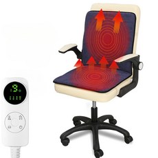 등받이의자 전기방석 1인용 의자 온열 방석 전기매트 돼지코 증정, 네이비, 45 x 90 cm