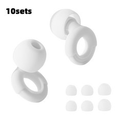 수면용 소음 감소용 조용한 귀마개 수영용 오토바이 실리콘 필터링, 10pairs White