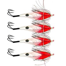 FST 문어킬러 래틀 삼발이 에기 짱짱한 타코베이트 3발이에기 틴셀 채비, 4개, 13g, 고추장