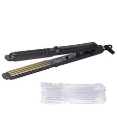 뿌리볼륨고데기 히피펌 지그재그 판 고데기 고대기 아이롱 물결펌 hair curler flat iron small waves 옥수수 헤어 전문 hair crimper iron, 상자 없음, 우리를