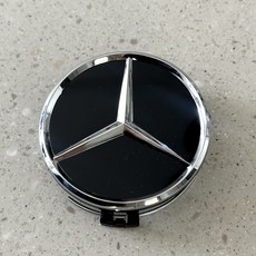 BENZ 벤츠 휠캡 삼각별 블랙 호환품 75mm 클립형 1대분 4개세트, 4개