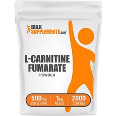 BulkSupplements.com L-카르니틴 푸마르산 1kg 2.2파운드, 2000 Servings (Pack of 1), 1개