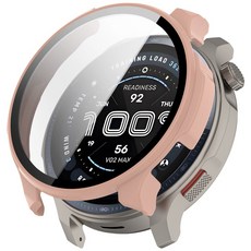 Amazfit Balance 2 專用全包式保護殼 PC鋼化玻璃螢幕保護套, 1個, 櫻花粉,Amazfit Balance2