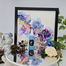 金羽毛 FLUID ART 流體顏料 極光發光炫亮手作漆, 星空夜光藍,50ml, 1個, 無