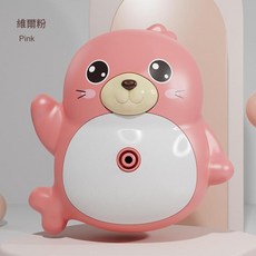 兒童電動噴水海獅浴室玩水洗澡玩具, 海獅噴水粉色 英文包裝, 1個