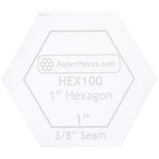 종이 조각 아크릴 원단 절단 1인치 육각형 템플릿