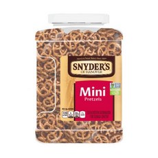 Snyder's of Hanover 과자 칩 스나이더스 오브 해노버 미니 프레첼 30온스 캔스터, 1개