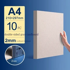두꺼운 흰색 크래프트 종이 하드 판지 DIY 핸드메이드 카드 제작 종이 칩보드 백킹 보드 A4/A5 1/1/2/2.5-3mm, 14)A4-2mm-grey