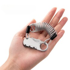 전동스쿠터 헬멧 와이어 체인 자물쇠 휴대용, 1개, 4_블랙-휴대용비밀번호잠금장치