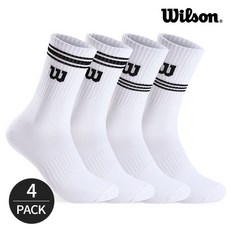 윌슨 남성 컬러 스트라이프 크루삭스 4P_WHBK, FREE, 4족세트_WHBK