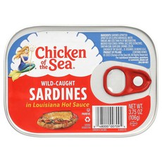 Chicken of Sea 자연산 정어리 루이지애나 핫소스 106g(3.75온스)