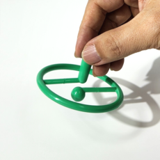 느낌표 스피너 팽이 키덜트 나무팽이 심심풀이, 레드, 레드, 1개