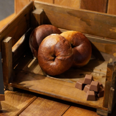 [당일생산] 더기베이글 초코베이글 1인 식사대용 부드러운 쫀득한 저당 빵, 1개, 125g