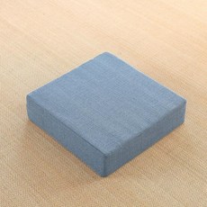 AIRASI 사각 쿠션 두꺼운 다다미 좌식 방석 메모리폼 큰 대형, 블루_길이45 폭45 높이6 cm