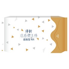 浮新 衛生棉 涼感棉柔 安心防漏, 1個, 4片, 超長夜用型