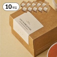 (라벨 스티커 증정)미나르 꿀 호두정과 답례품 결혼식 돌잔치 조문, 크라프트 박스, 10개