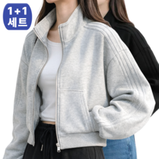 민채앤코 여성 간절기 루즈핏 세미크롭 집업 봄 오버핏 데일리 꾸안꾸 자켓