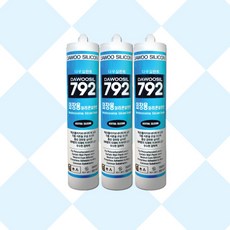 퀵마켓 렉산용 외장용 실리콘 다우실 792 투명, 3개