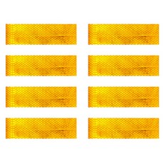 自有高亮度蜂窩反光帶安全貼紙汽車汽車卡車卡車, 10cm x 50cm 黃色, 8入