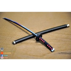 24cm全金屬鬼滅之刃小刀模型未開刃，精緻桌面擺設，動漫收藏愛好者必備, 1個, 炭治郎二代