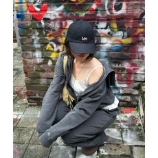 LEE 스몰 트위치 로고 데님 볼캡 인디고 다크 386393