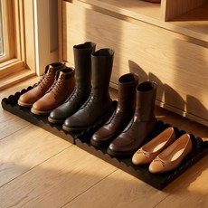 현관 실내용 대형 신발 매트 19.7인치 x 15.8인치 방수 트레이 부츠 반려동물 식물용 야외 다용도 매트용 axdot 2팩 스캘럽 언