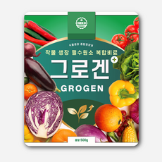 그로겐 플러스 프리미엄 고추 과채류 생장 영양제 복합 비료 토마토 오이 가지 호박, 1개, 500g