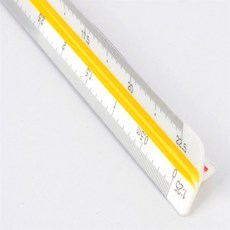 삼각스케일자 15cm 사무용자, 15cm - 고배율