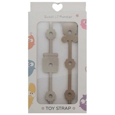 Sweet Lil' Monster 怪獸寶貝 蜂蜜熊矽膠多功能防掉鏈, 奶油白, 1組