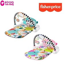 Fisher-Price 費雪可愛動物鋼琴健身器 健身器 鋼琴健身器-多色可選【六甲媽咪】, 藍色, 1個