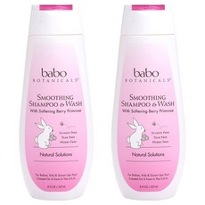 바보보타니컬스 스무딩 샴푸 & 워시 올인원클렌저 소프트닝 베리 프림로즈, 237ml, 2개