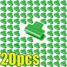 식물 정원 터널 고정용 후프 클램프 절연 필름이 있는 온실 액세서리 뿌리 줄기 프레임 녹색 클립, 01 Green-20pcs, 02 Diameter-8mm