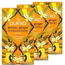 푸카 레몬 진저 앤 마누카 허니 티 20개입, 40g, 3개