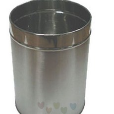 스테인리스 원형 개방형 휴지통 사무실 교실 공공장소 위생 쓰레기 수거 보관함