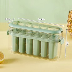 [해외배송]아이스크림 몰드 얼음 아이스바 아이스크림 틀 식품등급 수제 냉동케이스, 연두 손잡이형 무취, 1개, 초록