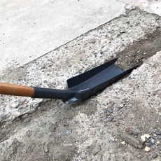 배수로청소삽 홀 삽 직각 다용도 농기구 오물 정화조 15cm 타공삽, 1.2m 손잡이 10cm 좁은삽