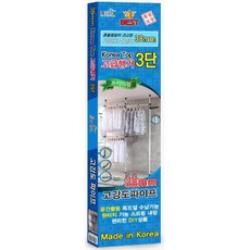 원룸 대형 3단 천장 고정식 압축봉 봉형 옷걸이 행거 기둥형