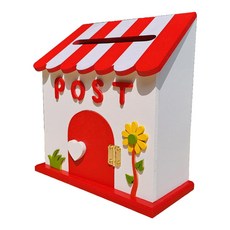 마프 P0990 프로방스 하트손잡이 우체통, P0990R레드 프로방스 하트손잡이우체통, 1개