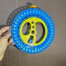 濰坊風箏輪盤線輪成人鏤空帶線輪手握水晶輪, 1個, 18cm鏤空輪約300米輪胎線F,5套帶連接器