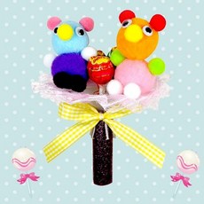 [1+1] 실속 고급 곰돌이 사탕 꽃다발 만들기 키트 재료 DIY 세트 어린이집 복지관 행사, 상세페이지 참조, 1개