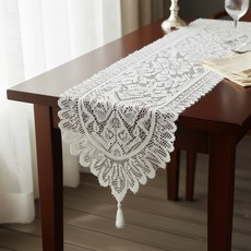Sinaid 레이스 식탁보 자수테이블러너