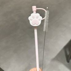 스탠리호환 빨대 뚜껑 마개 캡 악세서리 스토퍼 짚, 1개, 20 빨대+브러시 포함