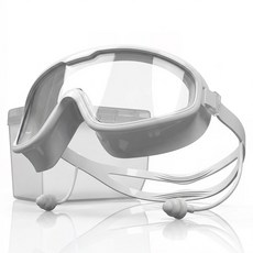 카로히포 고글형 물안경 귀마개 일체형 케이스 포함, 1개, 화이트