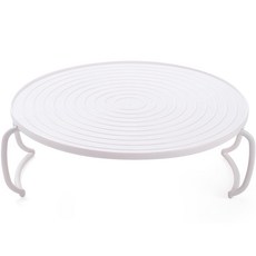 #丹丹悅生活 台灣現貨 微波爐分層支架 圓形收納置物架，廚房空間擴充，穩固耐用，快速出貨, 1個, 白