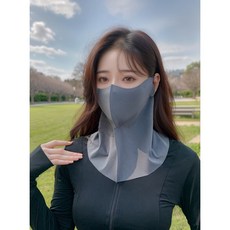 나우해피온 여성 자외선 차단 스포츠 마스크, 다크그레이, FREE (One Size), 1개